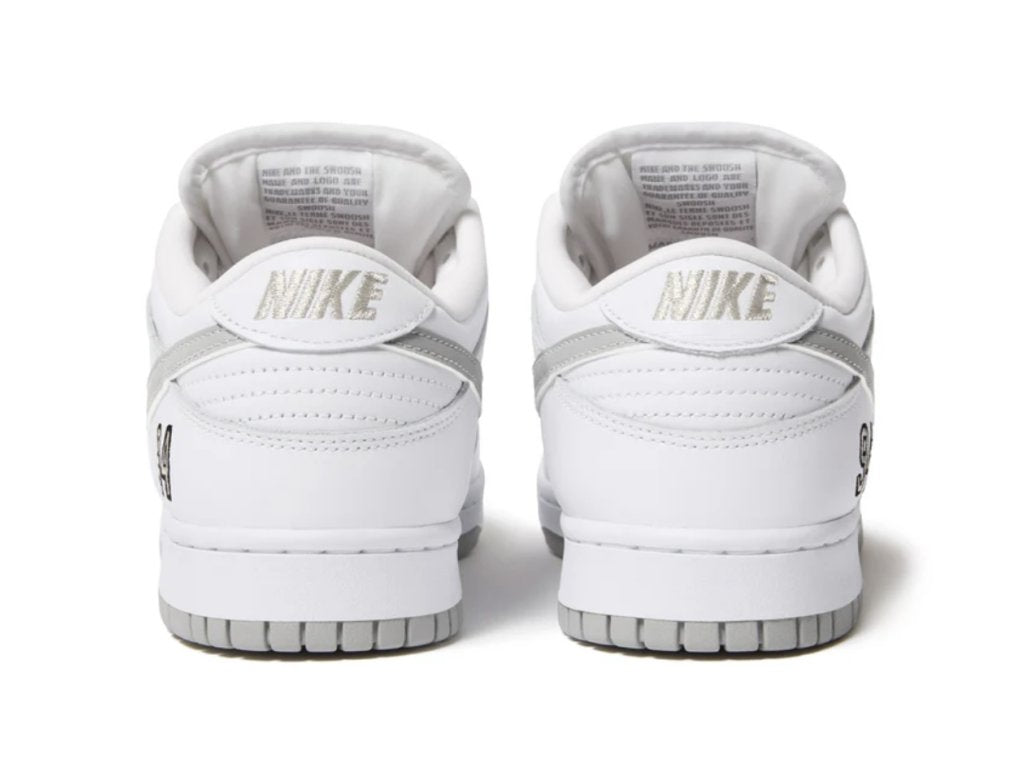 NIKE SB DUNK X SUPREME 94 WHITE METALLIC SILVER